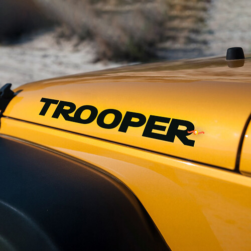 Trooper Hood Decal Sticker for Jeep Wrangler