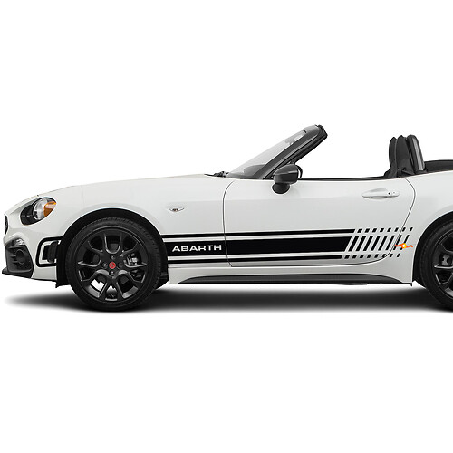 Side Racing Stripe Decal Graphics Sticker for Fiat 124 Spider Abarth