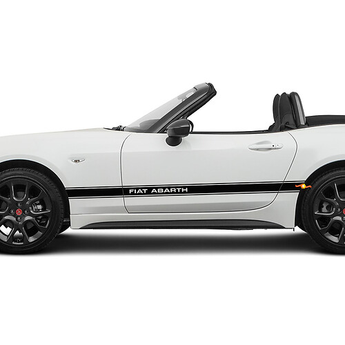 Side Abarth Racing Stripe Decal Graphics Sticker for Fiat 124 Spider Abarth 2