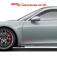 2x Porsche Porsche 911 Carrera 4S Signature Side Doors Decals Stickers 3