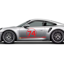 Side PORSCHE 50 Years stripes Kit graphic Decal Sticker for Porsche 911 Turbo S 992.2 3