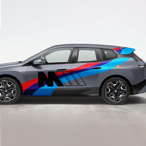 Side iX M  Racing Vinyl Decal Sticker Kit for BMW iX