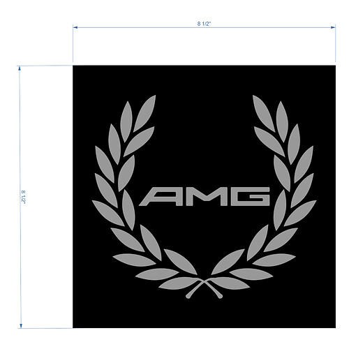 AMG Racing Wreath Decal Sticker logo para cubrir el distronic de Mercedes Benz 4matic S63 C63S
