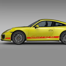 Side Rocker Panel Racing Stripes Decal Sticker for Porsche Carrera 2
