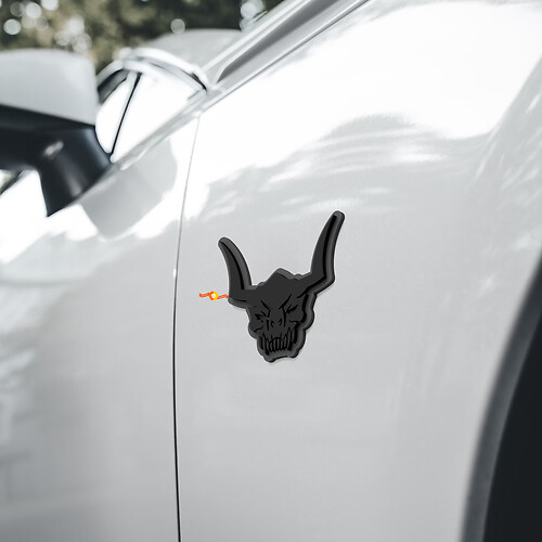 Skull Monster Tailgate Fender Emblem 3D Badge