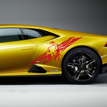 Side Rear Fender Bull Graphics Racing Vinyl Decal Sticker Graphics for Lamborghini Huracan Evo 3
