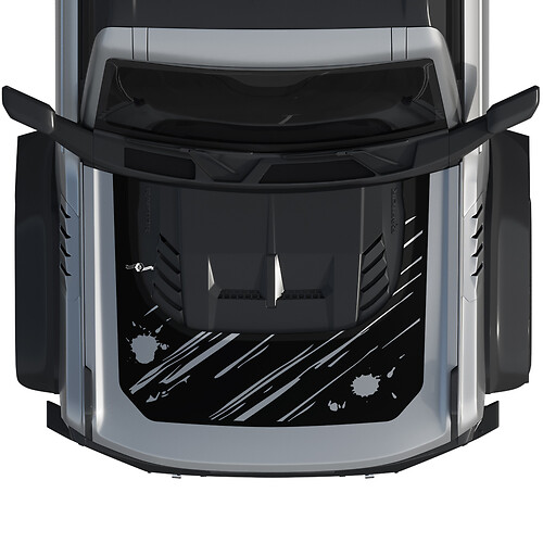 Hood Bronco Raptor Scratch Wrap Graphics Decal Sticker for Ford Bronco