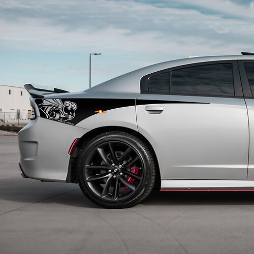 Hell Scat Pack Rear Quarter Side Stripe Vinyl Decal Sticker for Dodge Charger