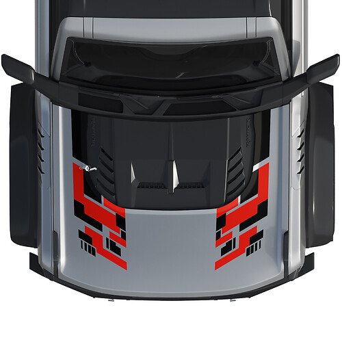 Hood Bronco Raptor Wrap Graphics Decal Sticker for Ford Bronco 2 colors