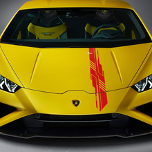 Hood Design Stripe Racing Vinyl Decal Sticker Graphics for Lamborghini Huracan Evo 2 3
