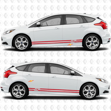 Side Doors Stripe Rocker panel Vinyl Decal Sticker Graphic for Ford Focus ST
 3