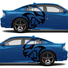 Blood Hellcat decals Side Vinyl Stickers 2 colors for Dodge Challenger or Charger
 3