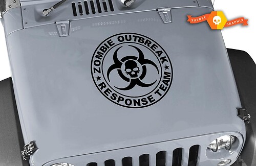 Jeep Rubicon Wrangler Zombie Outbreak Response Team Wrangler Sticker Decal 2