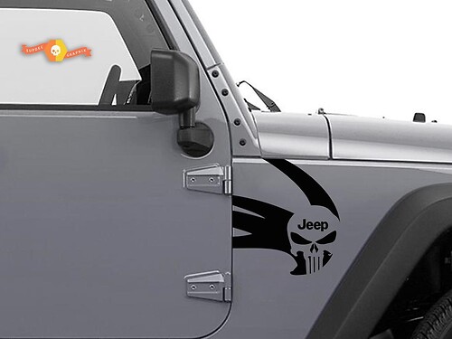 Jeep Rubicon Wrangler Skull Zombie Outbreak Response Team Wrangler Sticker Decal