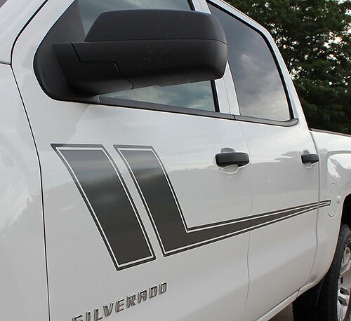 Chevy Silverado TRACK XL Vinyl Side Stripe Stickers Decals Graphic