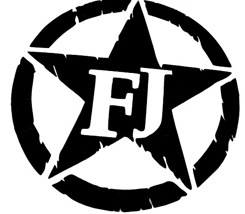 Toyota FJ Cruiser Military Star 4x4 Off Road Car Decal Sticker