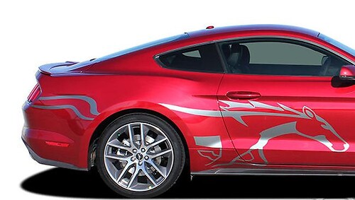 Side Horse STEED Vinyl Graphic Pony Stripe Sticker Decal Vinyl fits 2015 Ford Mustang