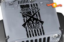 MOLON LABE USA Flag Distressed Wrangler Vinyl Hood Sticker Decal TJ LJ JK #1 2