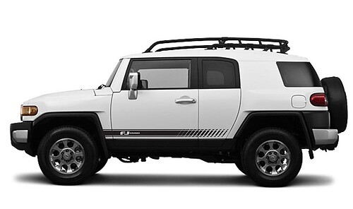 FJ CRUISER Toyota FJ Cruiser Angled Side Door Racing Stickers Decals Stripes Graphics #1