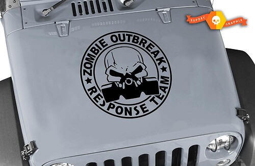 Jeep Rubicon Wrangler Zombie Outbreak Response Team Wrangler Sticker Decal#7