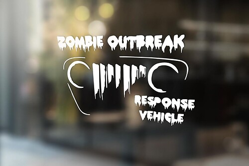 Jeep Rubicon Wrangler Zombie Outbreak Response Team Wrangler Sticker Decal#3