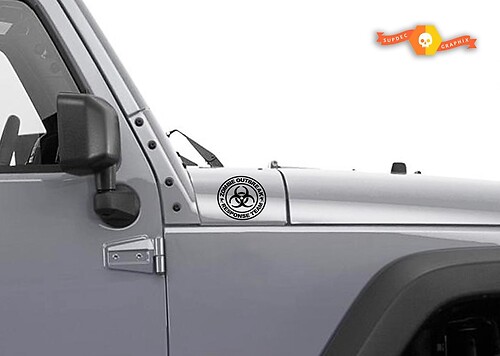Jeep Rubicon Wrangler Zombie Outbreak Response Team Wrangler Sticker Decal#9