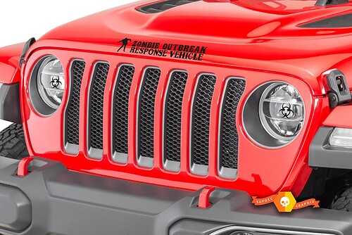 Jeep Rubicon Wrangler Zombie Outbreak Response Team Wrangler Sticker Decal#15