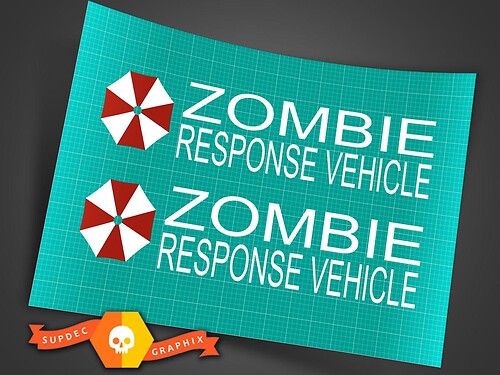 Jeep Rubicon Wrangler Zombie Outbreak Response Team Wrangler Sticker Decal#12