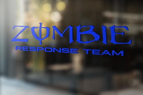 Jeep Rubicon Wrangler Zombie Outbreak Response Team Wrangler Hood Sticker Decal