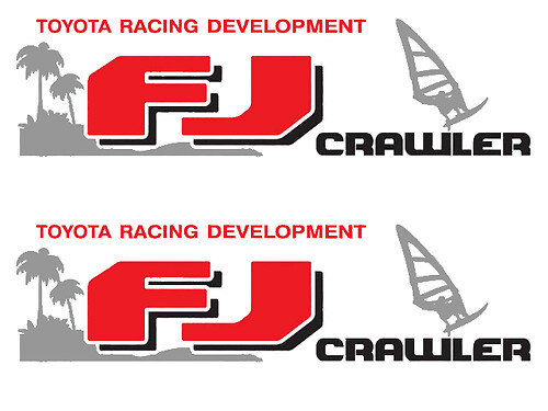 Pair TRD FJ CRUISER TOYOTA racing development side vinyl decal sticker#1