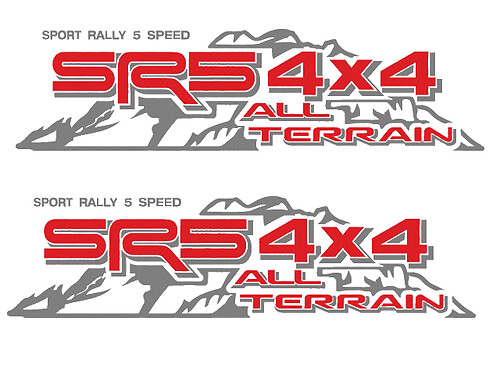TOYOTA SR5 4X4 ALL TERRAIN DECAL Mountain  TRD racing development side vinyl decal sticker