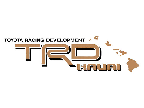 2 TOYOTA TRD KAUAI DECAL ALL TERRAIN DECAL Mountain  TRD racing development side vinyl decal sticker