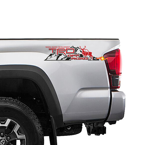 2 TOYOTA TRD OFF  Mountain DEER TRD racing development side vinyl decal sticker