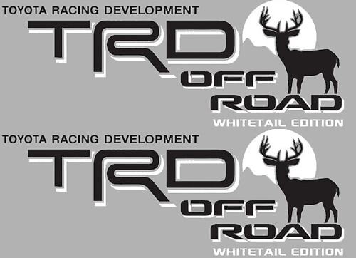 2 TOYOTA TRD OFF Mountain DEER WHITETAIL EDITION TRD racing development side vinyl decal sticker 3
