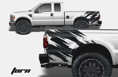 F-150 Ford Raptor Svt 2019 Gmc Sierra Digital Mud Splash Decal Graphics Decals Stickers Chatter-1
