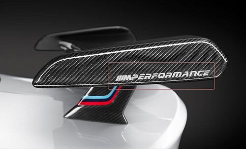 BMW m performance new spoiler vinyl decals stickers