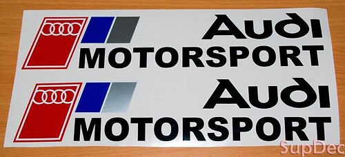 2 Audi Motorsport Logo Stickers Decals A3 A4 A6 A8 S4 S5 Q5 Q7 S6 Rs4 Rs6 Tt
