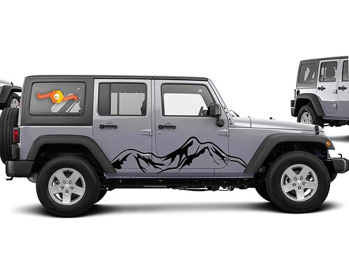 Jeep Sticker Decal WRANGLER Side Hood Door Fender Window Sticker Decal Rubicon Sahara JK 4DR