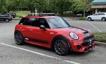 Mini Cooper R56 F56 ପାଖା ପଟା ଗ୍ରାଫିକ୍ସ ଷ୍ଟିକର ଡିକାଲ୍ ଜନ କୁପର ଓର୍କ୍ସ ଷ୍ଟ୍ରାଇପ୍।
 3