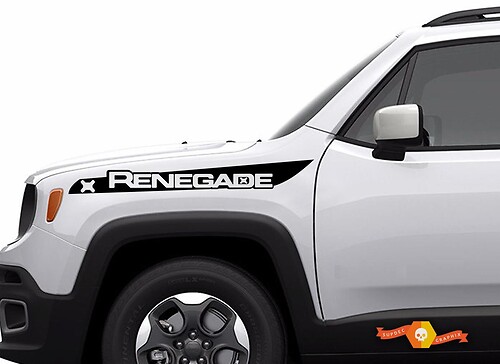 2 JEEP RENEGADE 2015 2016 FRONT FENDER STRIPES VINYL Stickers Decals