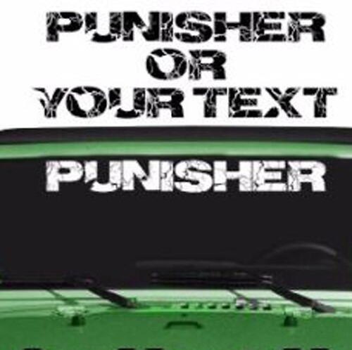 Jeep Punisher Rubicon CJ XJ YJ TJ Windshield Sticker Decal