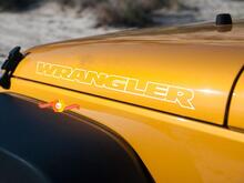 2 Wrangler  Chrome Vinyl Sticker Decal JEEP WRANGLER Hood
 2