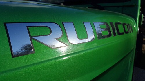 2 RUBICON  Chrome Vinyl Sticker Decal JEEP WRANGLER Hood - 1
