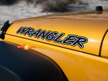 Jeep Wrangler Hood decals stickers yj tj jk mj - 2pc set 2