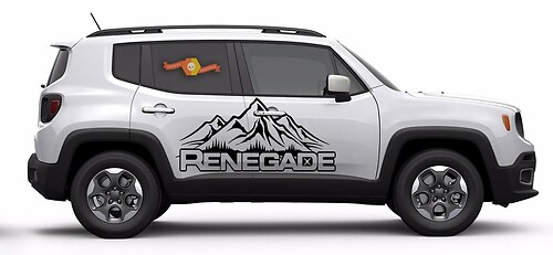 JEEP RENEGADE 2015 2016 VINYL SIDE Stickers Decals 2PC SET LEFT & RIGHT