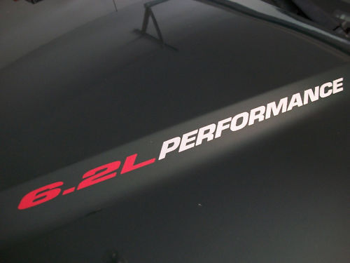 6.2L PERFORMANCE Hood vinyl Stickers Decals 2010 2011 2012 Chevrolet Camaro SS RS LS3