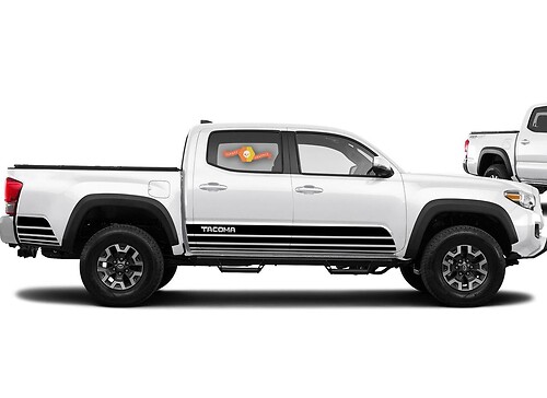 Toyota TACOMA 2016 Retro lines style graphics side stripe Sticker Decal