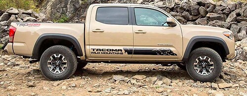 Toyota TACOMA 2016 Wild Mountains style graphics side stripe Sticker Decal