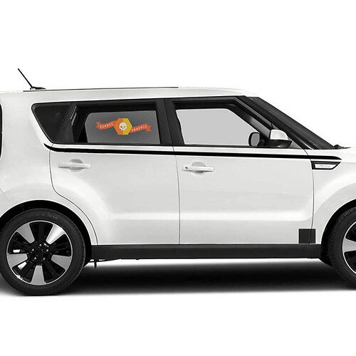 Side Rocker Panel Stripes graphics Stickers Decals for Kia Soul 2008- 2020