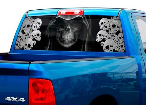 Death BW Kalong Tulang rasa Stiker Jendela Belakang Truk Pick-up SUV Mobil
